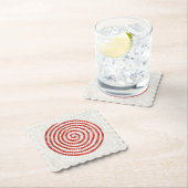 PINWHEEL MOZAÏEK geschulpte vierkante papier Onder Kartonnen Onderzetters (Insitu)