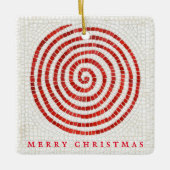 PINWHEEL MOZAÏEK Keramisch Vierkant Ornament + Tek (Voorkant)