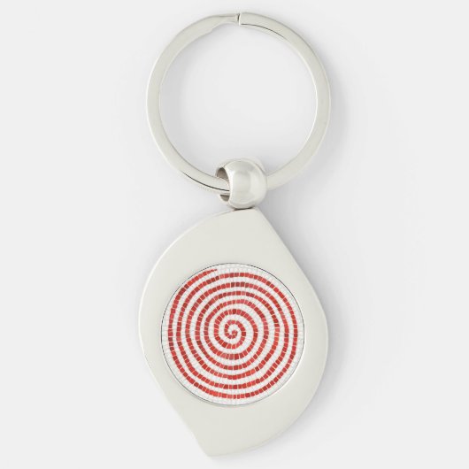 PINWHEEL MOZAÏEK Metal Swirl Sleutelhanger (Voorkant)