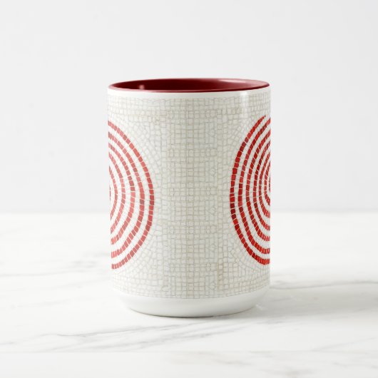 PINWHEEL MOZAÏEK Tall Maroon Combo Mok (Midden)