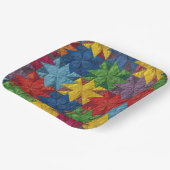 Pinwheel Patchwork Quilt Pattern Papieren Bordje (Gebogen)