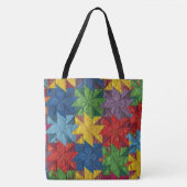 Pinwheel Patchwork Quilt Pattern Tote Bag (Voorkant)