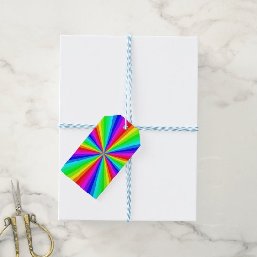PINWHEEL RAINBOW CADEAULABEL (Met Touw)