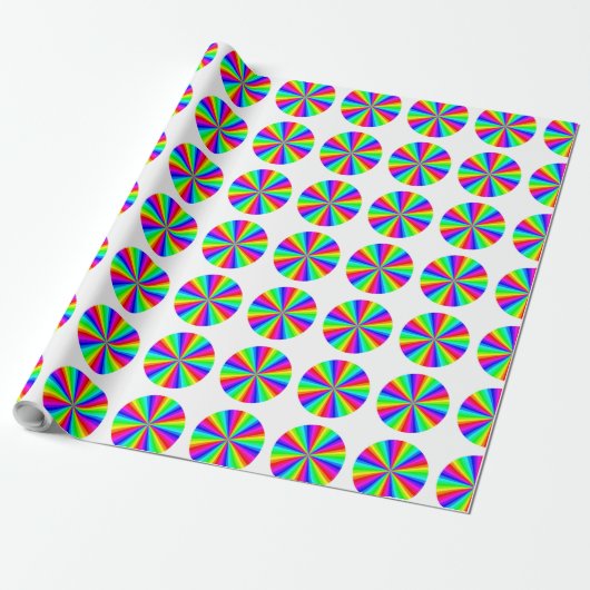 PINWHEEL RAINBOW CADEAUPAPIER (Uitgerold)