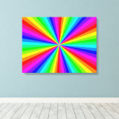 PINWHEEL RAINBOW CANVAS AFDRUK (Insitu (Houten vloer))