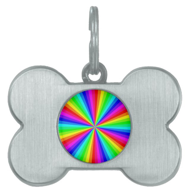 PINWHEEL RAINBOW HUISDIEREN NAAMPLAATJE (voorkant)