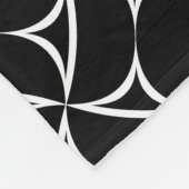 Pinwheel Spiral White Abstract Illusions Line Art Fleece Deken (Hoek)