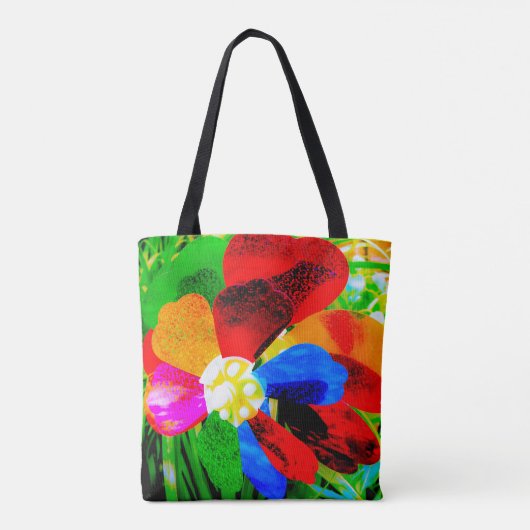 Pinwheel Splash Tote Bag (Achterkant)