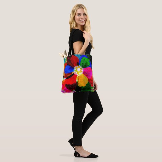 Pinwheel Splash Tote Bag (Op model)