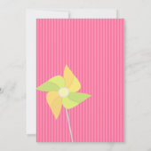 Pinwheel verjaardagsfeestje kaart (Achterkant)