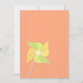 Pinwheel verjaardagsfeestje kaart (Achterkant)