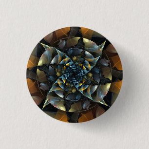 Pinwheels Abstracte art Button (rond)
