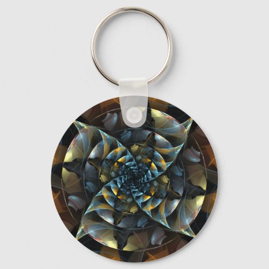 Pinwheels Abstracte Art Sleutelhanger (Voorkant)