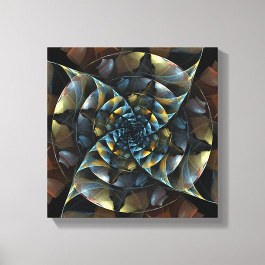 Pinwheels Abstracte Kunst Zwart-wit Canvas Afdruk (Voorkant)