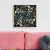 Pinwheels Abstracte Kunst Zwart-wit Canvas Afdruk (Insitu (Woonkamer))