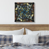 Pinwheels Abstracte Kunst Zwart-wit Canvas Afdruk (Insitu (Slaapkamer))