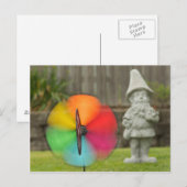 Pinwheels and Garden Gnome Post Card Briefkaart (Voorkant / Achterkant)