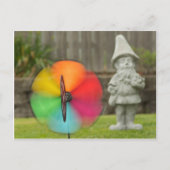Pinwheels and Garden Gnome Post Card Briefkaart (Voorkant)