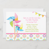 Pinwheels Birthday Party Kaart (Voorkant)