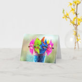 Pinwheels bouquet kaart (Gele Bloem)