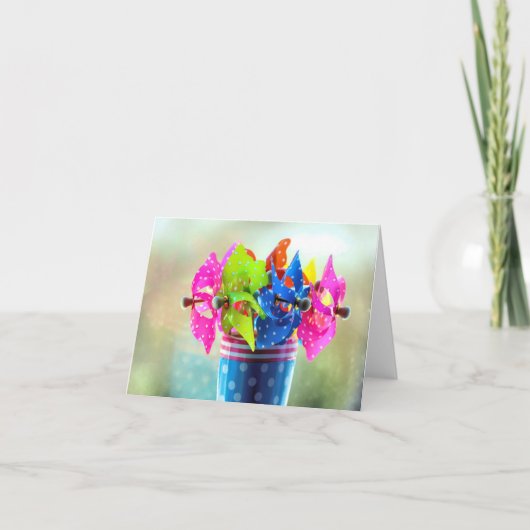 Pinwheels bouquet kaart (Voorkant)