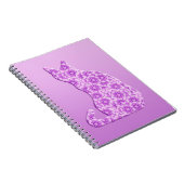 Pinwheels Cat - lavender, paars Notitieboek (Rechterzijde)