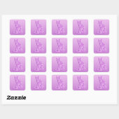 Pinwheels Cat - lavender, paars Vierkante Sticker (Vel)