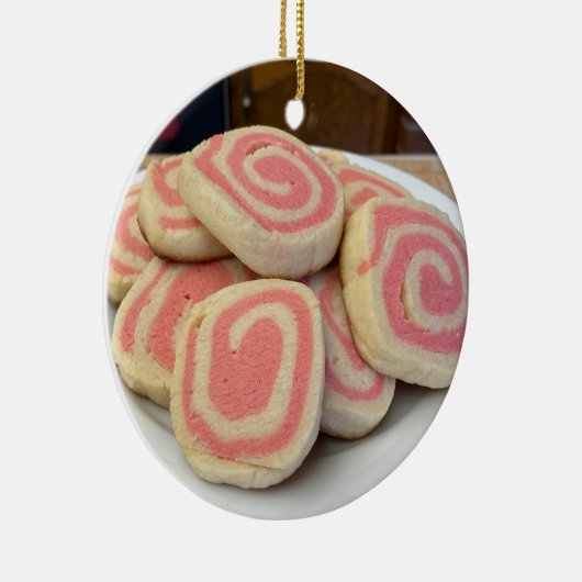 Pinwheels Cookies Keramisch Ornament (Rechts)
