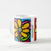 Pinwheels Daisy in Geel Koffiemok (Voorkant links)
