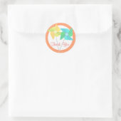 Pinwheels en Polka Dots Ronde Sticker (Tas)