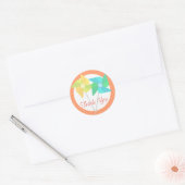 Pinwheels en Polka Dots Ronde Sticker (Envelop)
