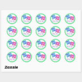 Pinwheels en Polka Dots Ronde Sticker (Vel)