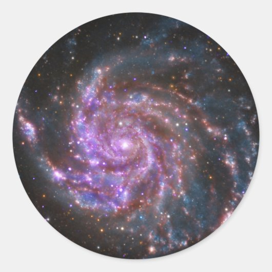 Pinwheels Galaxy Ronde Sticker (Voorkant)