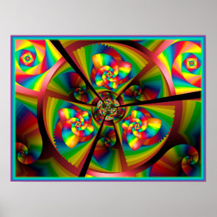 Pinwheels Kaleidoscope Poster