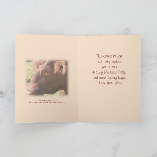 Pinzgauer 8374 Moeder dag-of maakt om het even Bedankkaart (Binnen)