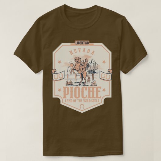 Pioche Nevada wild west town 1 T-shirt (Design voorkant)