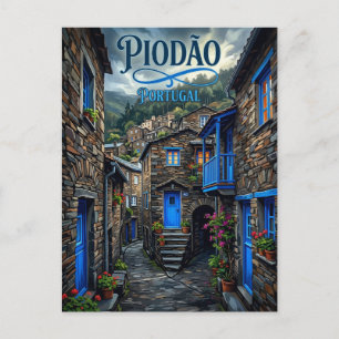 Piodão Dorpsstraat Portugal Briefkaart