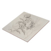  Pioen 1 Botanische Decoratieve Tegel Tegeltje (Zijkant)