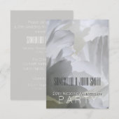 Pioen 20e huwelijksjubileum feest uitnodiging 1 (Voorkant / Achterkant)