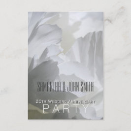 Pioen 20e huwelijksjubileum feest uitnodiging 1