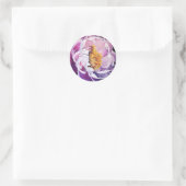 pioen acryl ronde sticker (Tas)