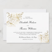 Pioen Art Schets Moderne Klassieke Faux Gouden Bru Kaart (Voorkant)