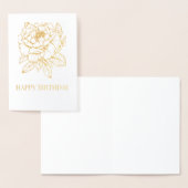 Pioen Bloei Lijn kunst Folie Kaarten (Display)