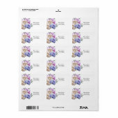 Pioen Bloem Adreslabel Etiket (Full Sheet)