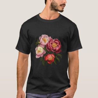 Pioen Bloem Bloemboeket Bloesem T-shirt