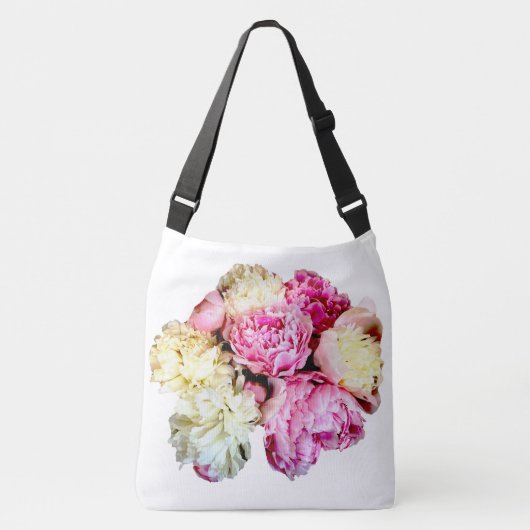 Pioen Bloem Crossbody Tas (Voorkant)
