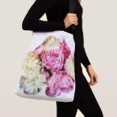 Pioen Bloem Crossbody Tas (Dichtbij)