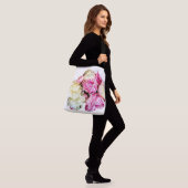 Pioen Bloem Crossbody Tas (Op model)