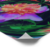 Pioen Bloem Energie Abstracte Kunst Poster (Hoek)