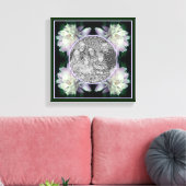 Pioen Bloem Frame Maak Je Eigen Foto Canvas Afdruk (Insitu (Woonkamer))